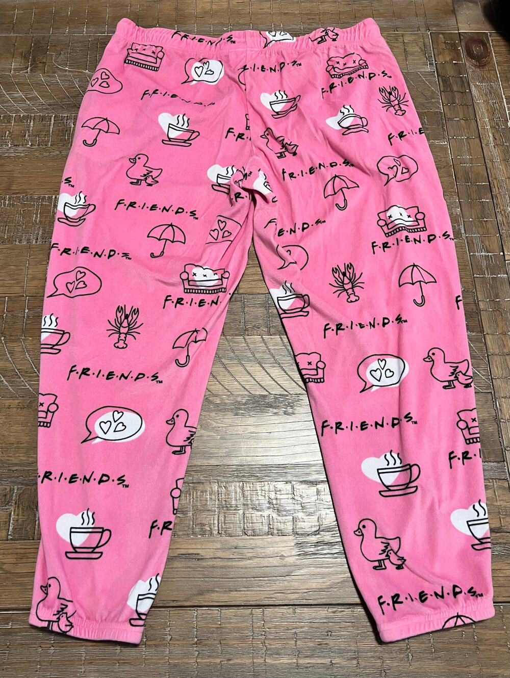 Friends Women’s Sleep Joggers Size Large 12-14 Pockets Loungewear Drawstring